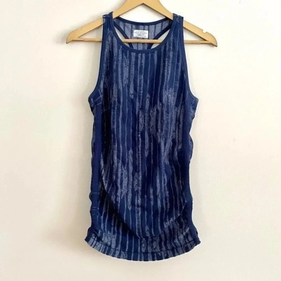 Athleta Ikat Pure Seemless Navy Tank Top - Picture 2 of 8